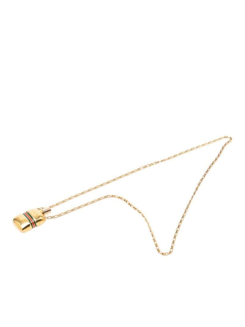 Gucci Vintage Sherry Line Perfume Bottle Pendant Necklace Gold Plated - Picture 4 of 5